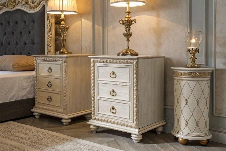 223-bedside-tables-essential-bedroom-element Zamonaviy yotoqxona uchun 3 eng yaxshi tumbochka uslubi