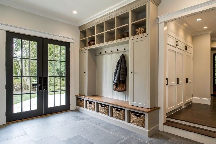 320-modular-storage-transforms-entryway Modulli saqlash tizimlari: kirish xonangiz uchun eng yaxshi yechimlar
