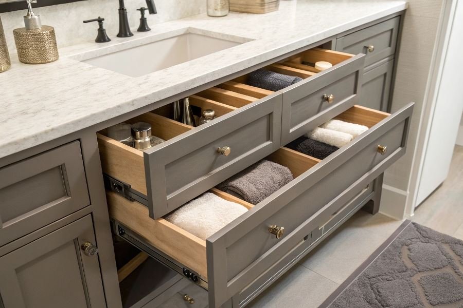 Vanna xonasi uchun zamonaviy saqlash tizimlari va yechimlar