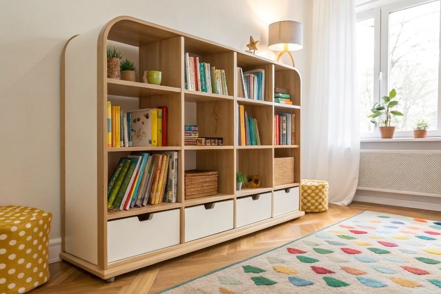 Bolalar uchun kitob javonlari: xavfsiz va qulay tanlash sirlari