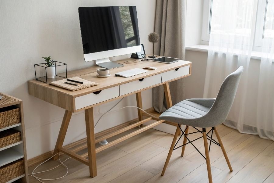 Zamonaviy minimalistik kompyuter stollari: ergonomika va dizayn
