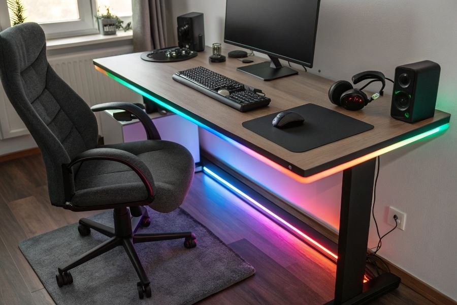 O’yinchilar uchun yoritilgan stollar: afzalliklar va tanlash sirlari