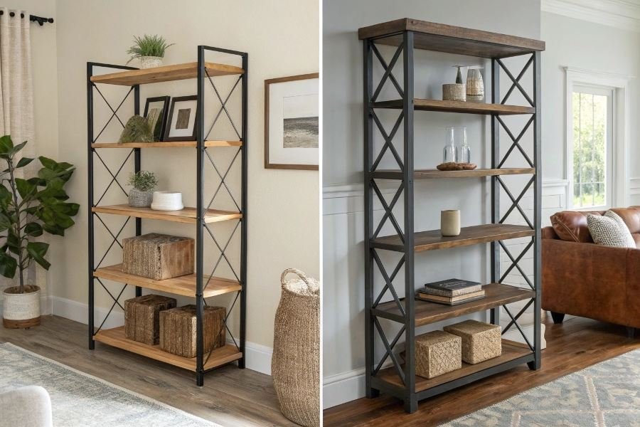 Metall va yog’och shkaflar: qaysi material uzoq muddat xizmat qiladi?