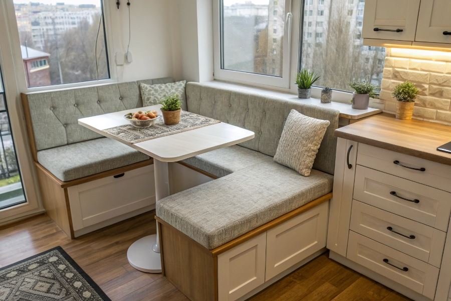 Компактный кухонный уголок: идеальное решение для малогабаритной кухни