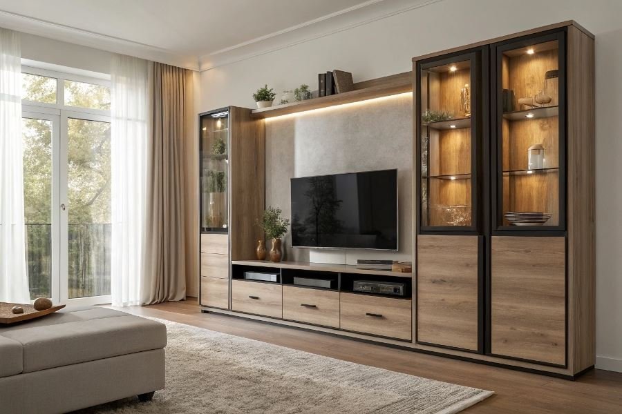 Современные стенки для гостиной: как выбрать идеальную