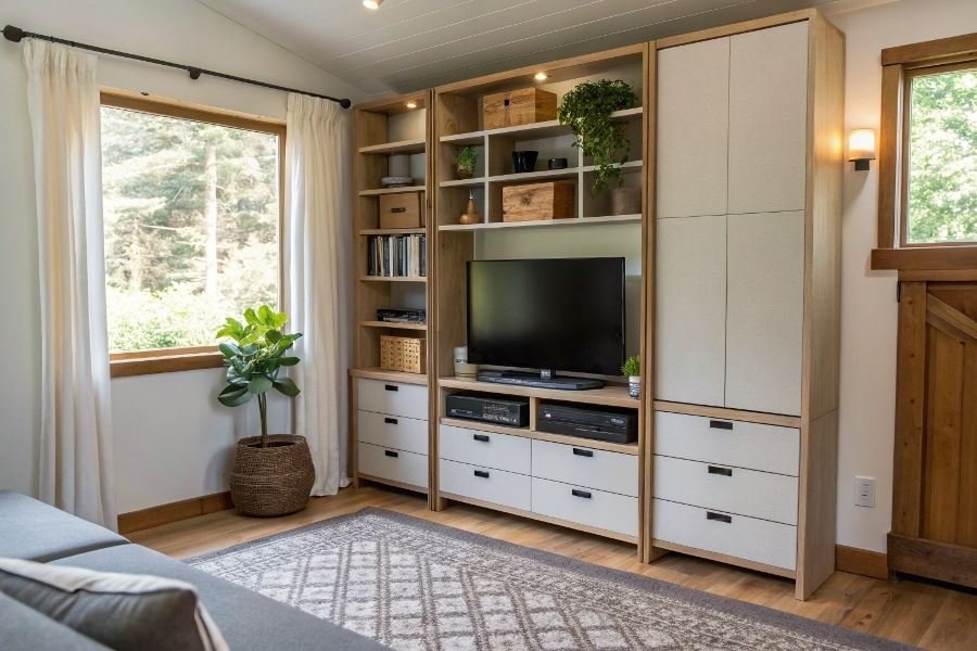 354-compact-furniture-small-living-room Компактные стенки для маленькой гостиной: идеи организации