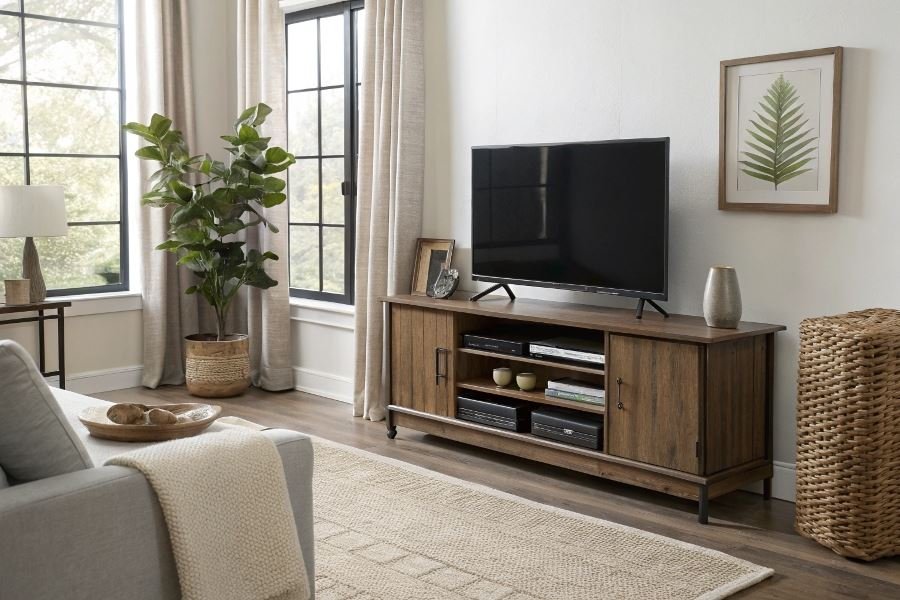 Идеальное сочетание ТВ-тумбы с мебелью в гостиной