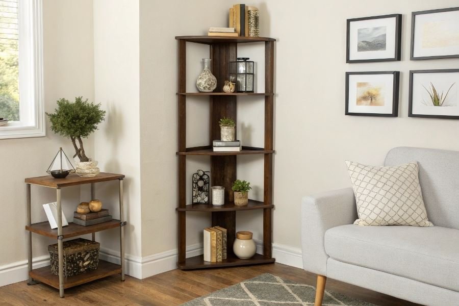 Топ-3 стильных настенных полок для маленькой гостиной