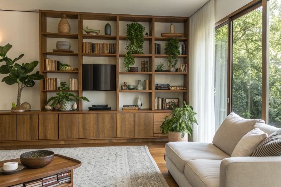 376-wall-shelves-function-beauty-balance Идеальное размещение настенных полок в интерьере