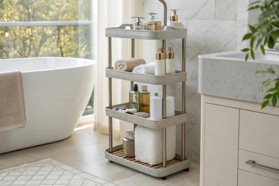 Как выбрать многофункциональную этажерку для ванной
