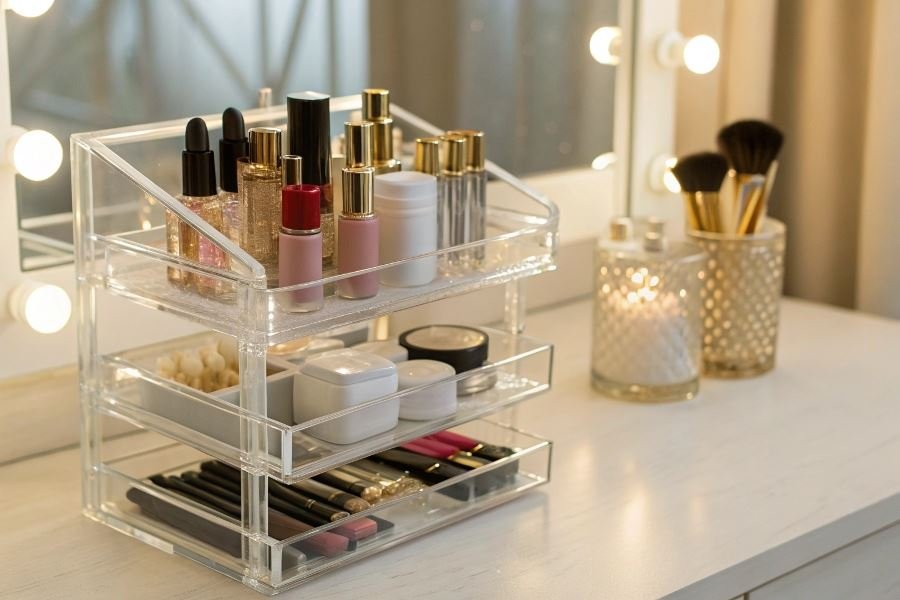 Топ-3 этажерки для косметики: выбор и организация