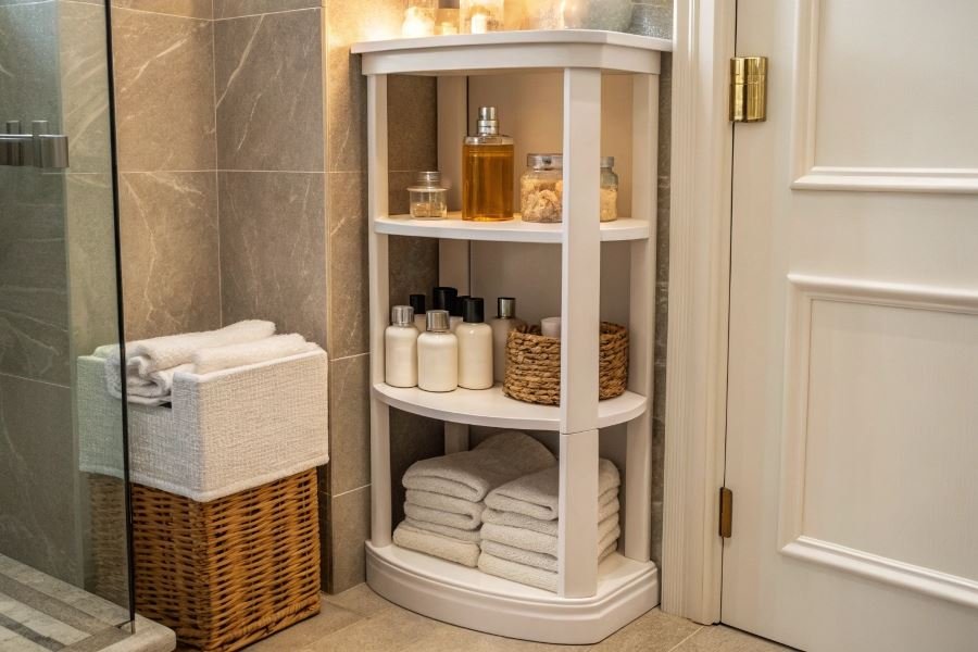 Топ-3 компактных этажерок для маленькой ванной: обзор решений
