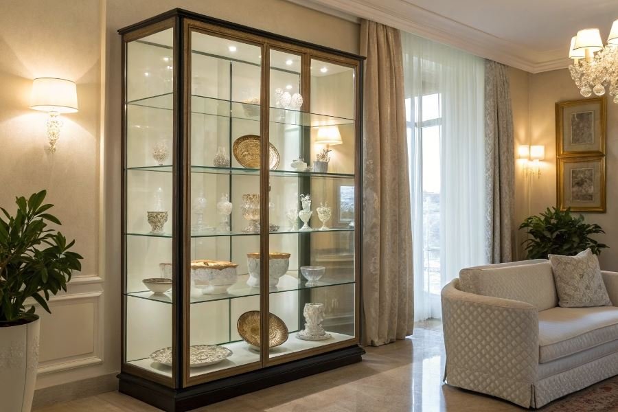 Стеклянные шкафы-витрины: особенности и преимущества