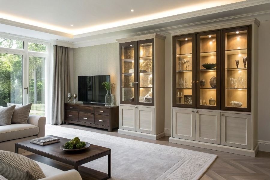 Встроенные vs отдельностоящие шкафы-витрины: что выбрать