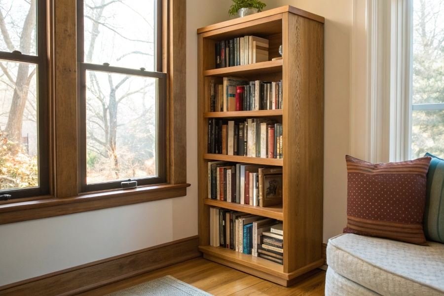 Компактные книжные шкафы: решения для малогабаритных квартир