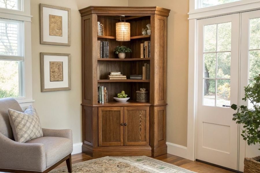 Угловые книжные шкафы: как выбрать и разместить в интерьере