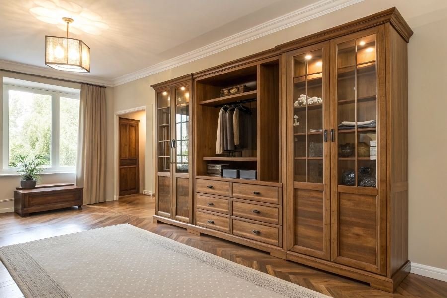 Как выбрать идеальный распашной шкаф для гостиной