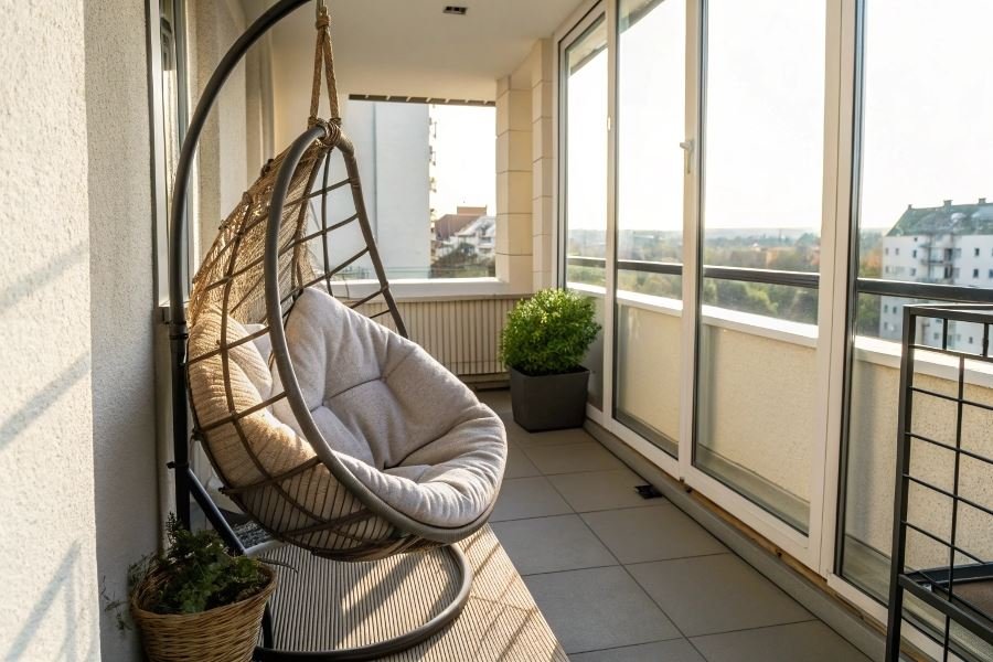 Выбор подвесного кресла для маленького балкона: гид 2025