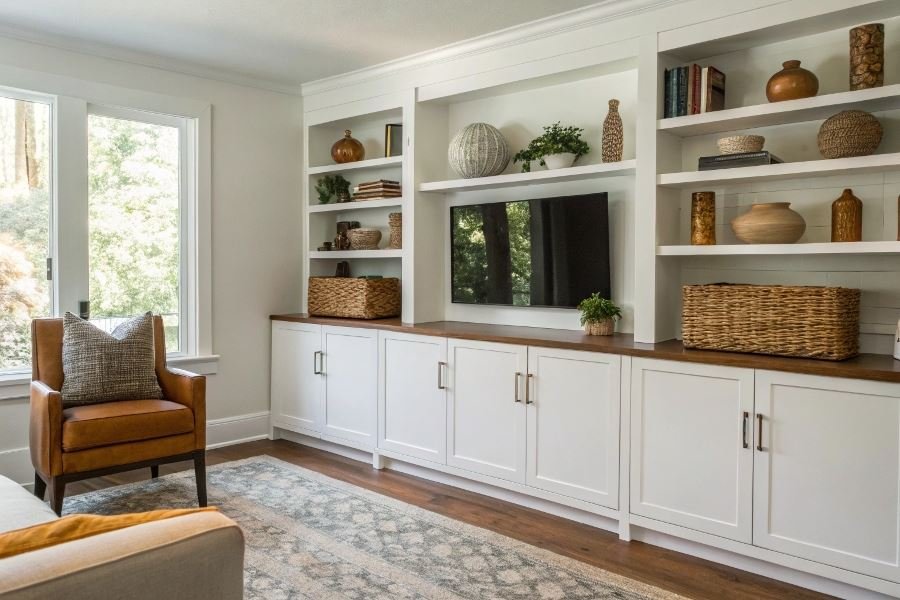 Открытые и закрытые стеллажи: что выбрать для дома